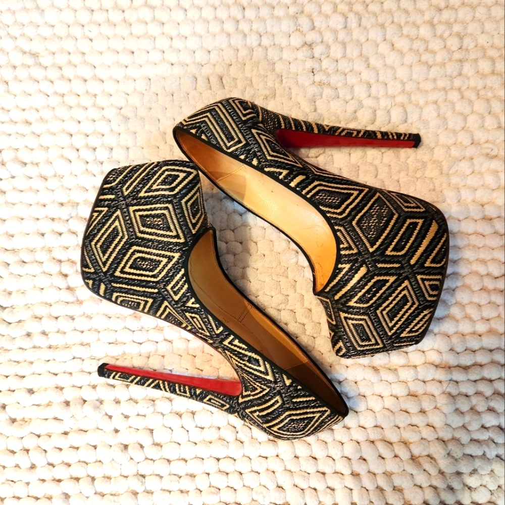 Christian Louboutin Daffodile Panama geometric 160s